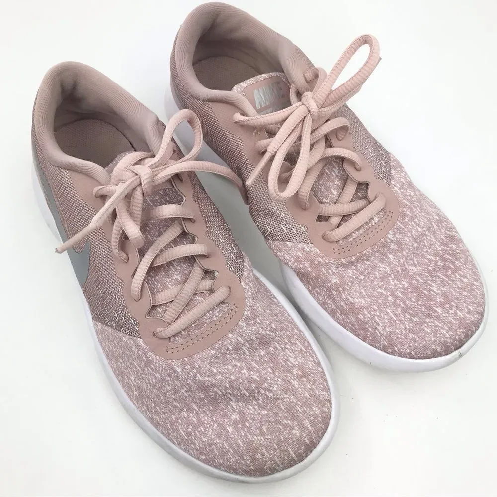 Nike Flex Contact Mottled Pink Lightweight Running Athletic Performance Sneakers
